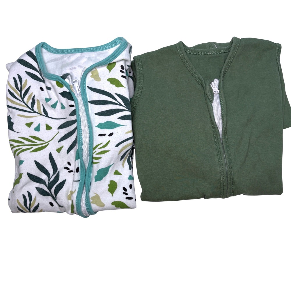 Lot of 2 Sleep Sack 6-18M Green Leaf Wearable Blanket Cotton Cute Castle Yoofoss